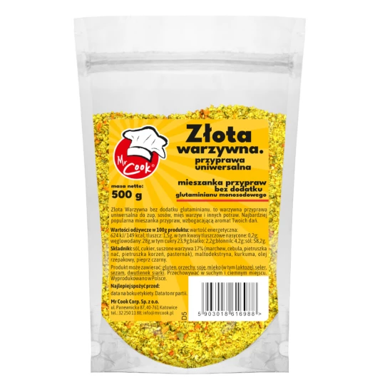 Złota Warzywna Kořenící Směs Univerzální Zeleninové Bez Přidaného Glutamátu - Premium Line