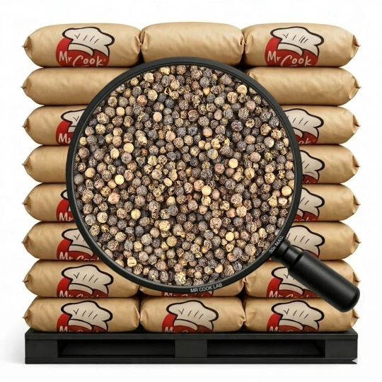 Pepř Černý Celý Vyčistit 550G/L - Velké