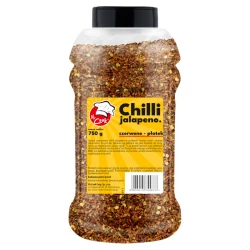Chilli Jalapeno Červené Drcené - Premium Line 750g Słoik PET
