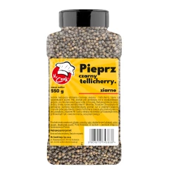 Pepř Černý Tellicherry Celý - Premium Line 550g Słoik PET