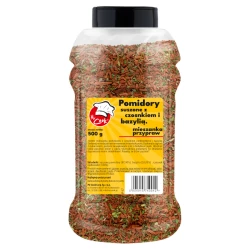 Rajčata s Medvědím Česnekem a Bazalkou - Premium Line 500g Słoik PET