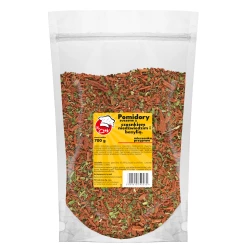 Rajčata s Medvědím Česnekem a Bazalkou - Premium Line 700g Doypack