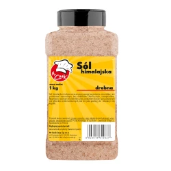 Sůl Himalayan Růžový Drobnozrná - Premium Line 1kg Słoik PET