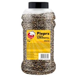 Pepř Černý Tellicherry Celý - Premium Line 1kg Słoik PET